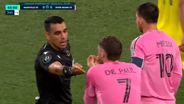 开云-梅西连续盘带后倒地裁判未出牌，德保罗非常不满